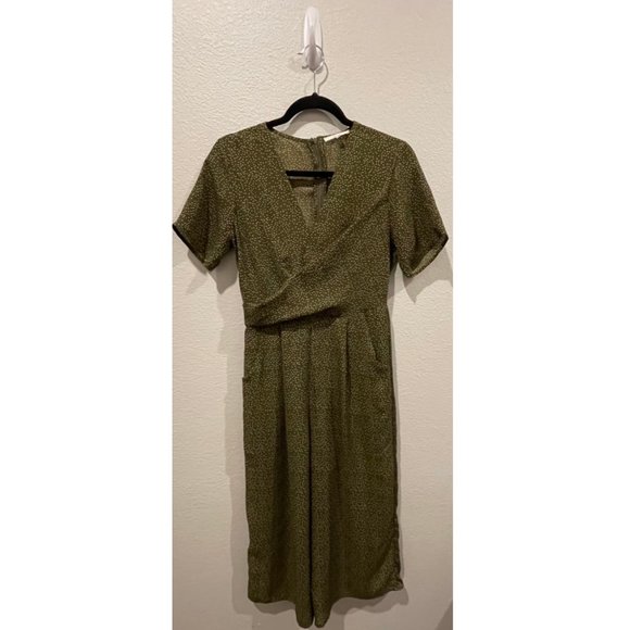 LE LIS Confetti Olive Green Jumpsuit